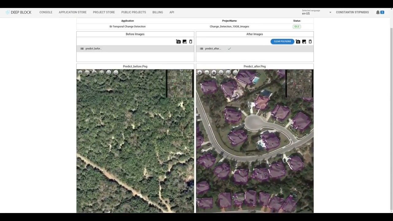 Change Detection for large-scale remote sensing imagery.