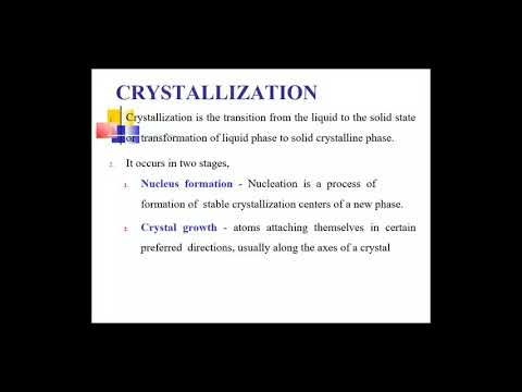 Crystallization and crystal structure