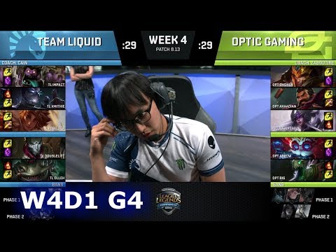 Team Liquid vs OpTic Gaming | Week 4 Day 1 S8 NA LCS Summer 2018 | TL vs OPT W4D1
