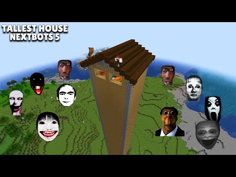 SURVIVAL TALLEST HOUSE PART 5 WITH 100 NEXTBOTS in Minecraft - Gameplay - Coffin Meme