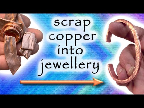 Melting and forging copper into cuff bracelets (and making tools to help)