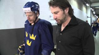 Peter Forsberg pratar landslagsminnen med Daniel Alfredsson