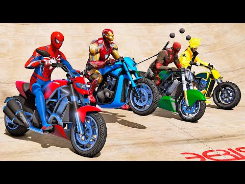 HOMEM ARANHA E AMIGOS SALTO COM MOTO! MOTOS COM SPIDERMAN - IR GAMES