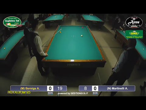 A.MARTINELLI vs BERNIGA - 1°TROFEO BILIARDO AMS 2017 ARCISATE (VA) 26/03