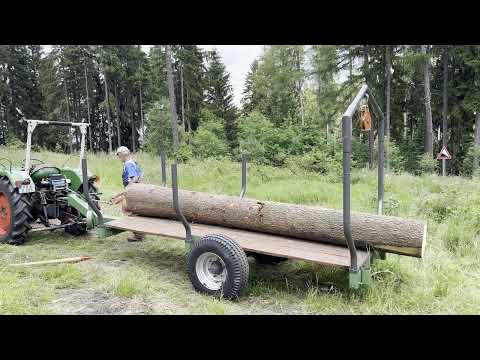 Stammholz laden ohne Kran