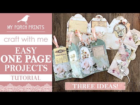 3 EASY Junk Journal Ideas Using ONE Piece of Paper! | Beginner Friendly | My Porch Prints Tutorials
