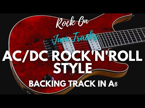 AC/DC Rock'n'Roll Style Guitar Backing Track in Ab Minor