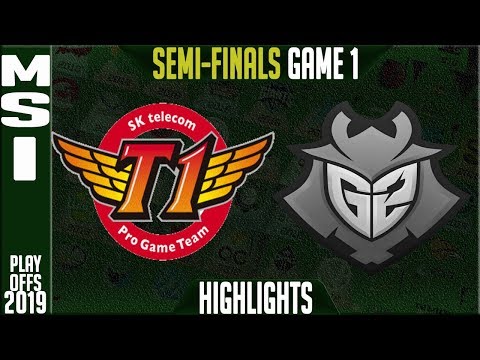SKT vs G2 Highlights Game 1 | MSI 2019 Semi finals Day 7 | SK Telecom T1 vs G2 Esports G1