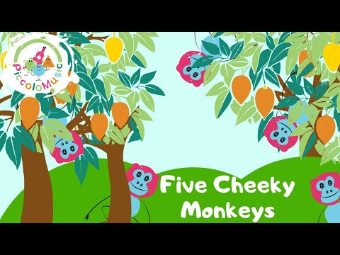 Five Cheeky Monkeys - Counting- Piccolo Music - Official Music Partner World Nursery Rhyme Week 2024