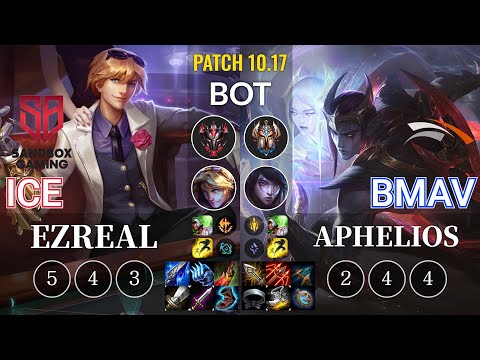 SB Ice Ezreal vs HLE Bmav Aphelios Bot - KR Patch 10.17