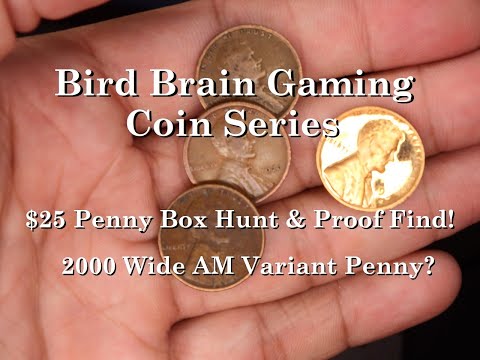 Coin Series  |  $25 Penny Box Hunt & Proof Find! 2000 Wide AM Variant Penny?