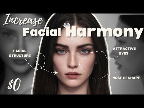 How to increase FACIAL HARMONY at home || Become more ATTRACTIVE 🎀
