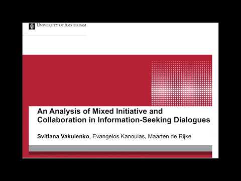 SIGIR 2020: An Analysis of Mixed Initiative and Collaboration in Information-Seeking Dialogues