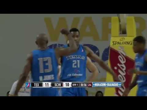 Eric Griffin finishes the acrobatic lay-in