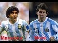 Lionel Messi vs Diego Maradona _ Similar Goals Compilation