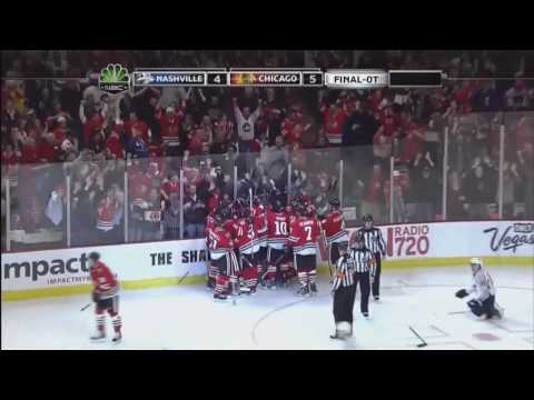 Marian Hossa Game Winning Goal Against Nashville-NHL Playoffs 2010