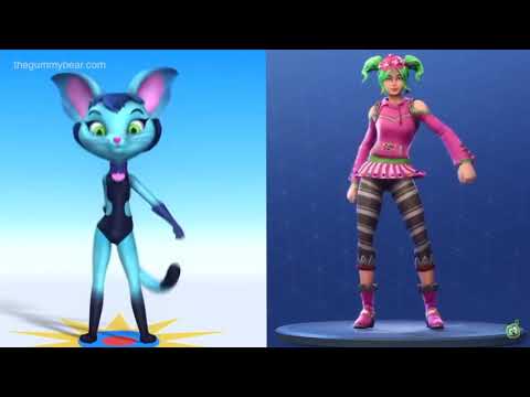 Fortnite dance challenge with gummybear and friend