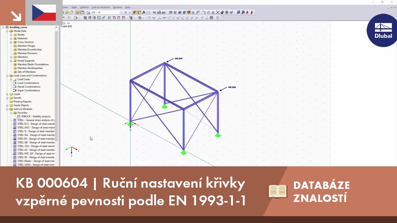 KB 000604 | Ruční nastavení křivky vzpěrné pevnosti podle EN 1993-1-1