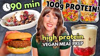 90-Minute High Protein Vegan Meal Prep for Summer ☀️ (What I Eat in a Week)