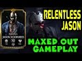 Relentless Jason Voorhees MAXED OUT In MKX Mobile Stats Moves And Specials Gameplay