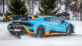 Lamborghini Huracan STO 2022 on SNOW & ICE!