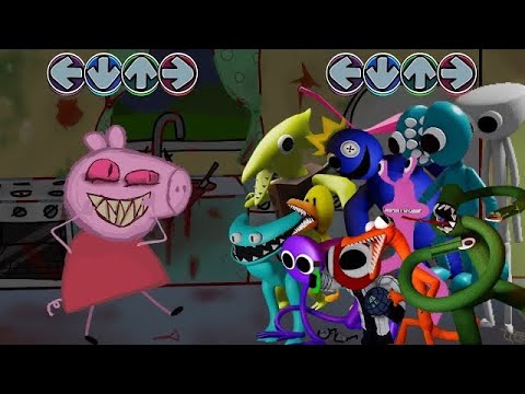 FNF Bacon Song But All Rainbow Friends Chapter 2 Sing It - Peppa.exe x Roblox - Friday Night Funkin'