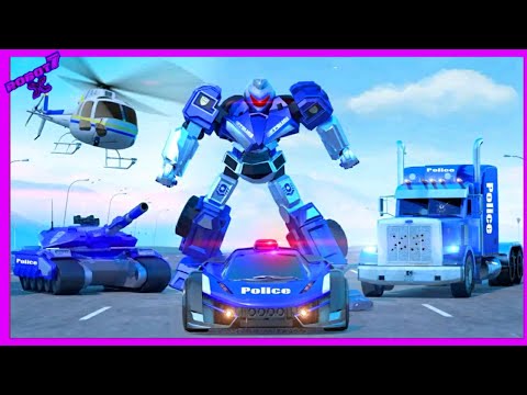 Police Robot Car Games - Transforming Robot Games Android gameplay