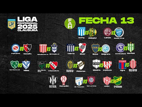 Así se juega la Fecha 13 de la Liga Argentina 2025