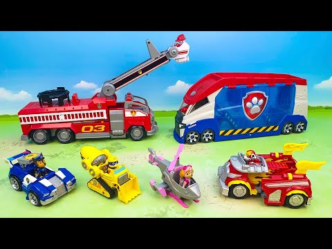Marshall and Chase rescue the pig from the fire! Paw Patrol, Dinosaur, Fire Truck | Nickelodeon