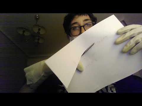 Los Guantes Satinados y Máscara y Unas Tijeras Con Folio