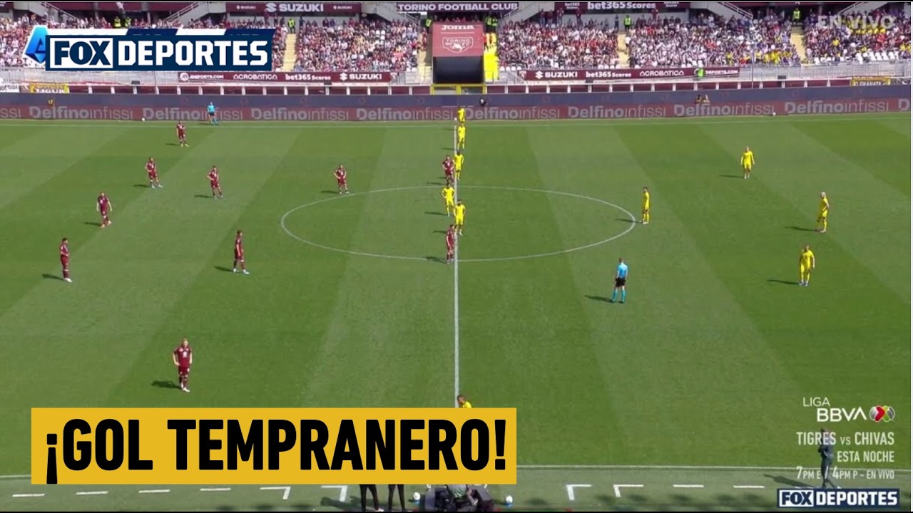 🚨 ¡GOL TEMPRANERO! | Torino 1-0 Hellas Verona | Serie A | #SerieAenFOX