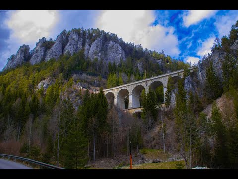 The Semmering nature, railway and Class bridges 1860s, Austria