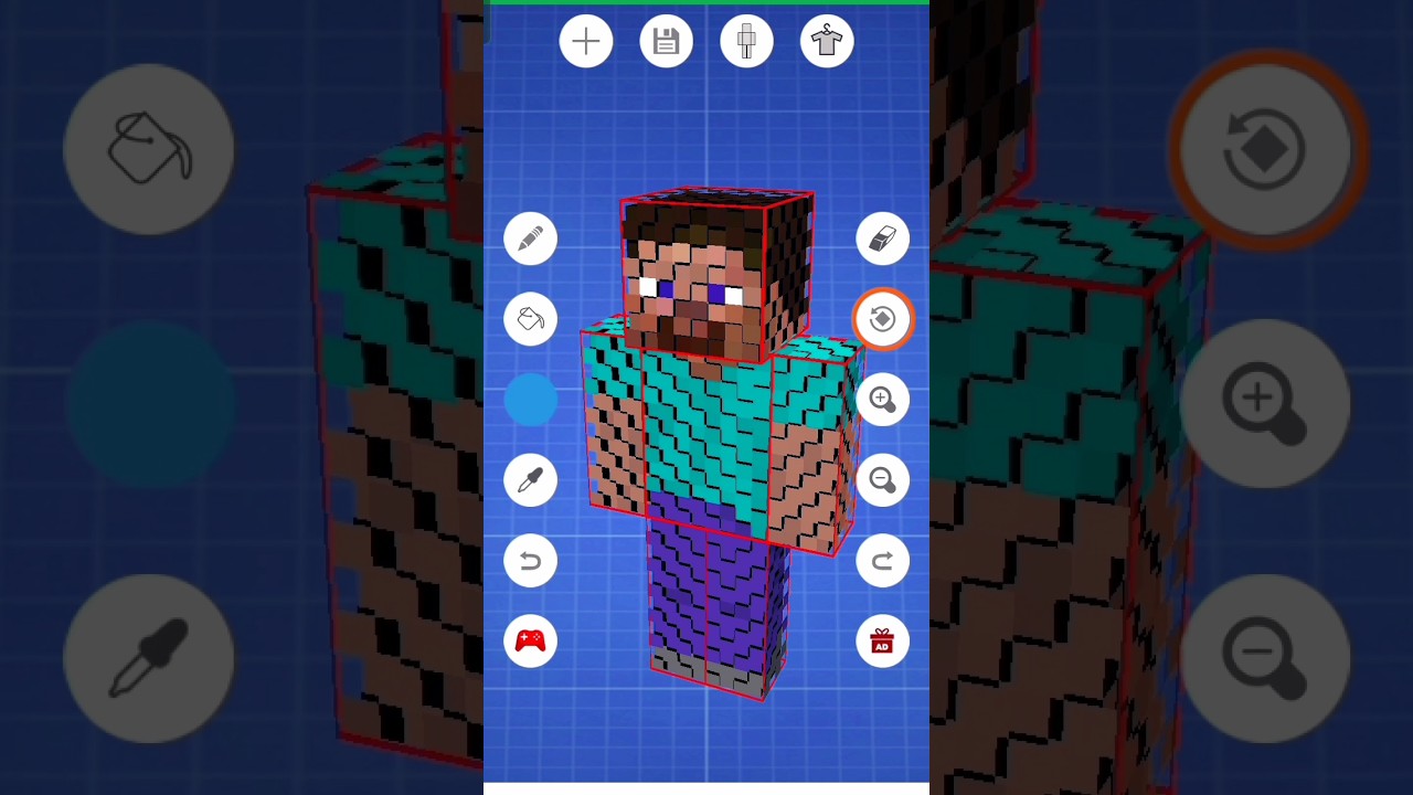 Minecraft Skin Part-32|Cracked Steve Horror Skin| #minecraftskins #herobrinesmp #lapatasmp #himlands