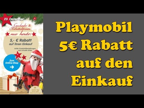 5€ Rabatt auf jede Bestellung im Online Shop von Playmobil.de - 23.12.2015