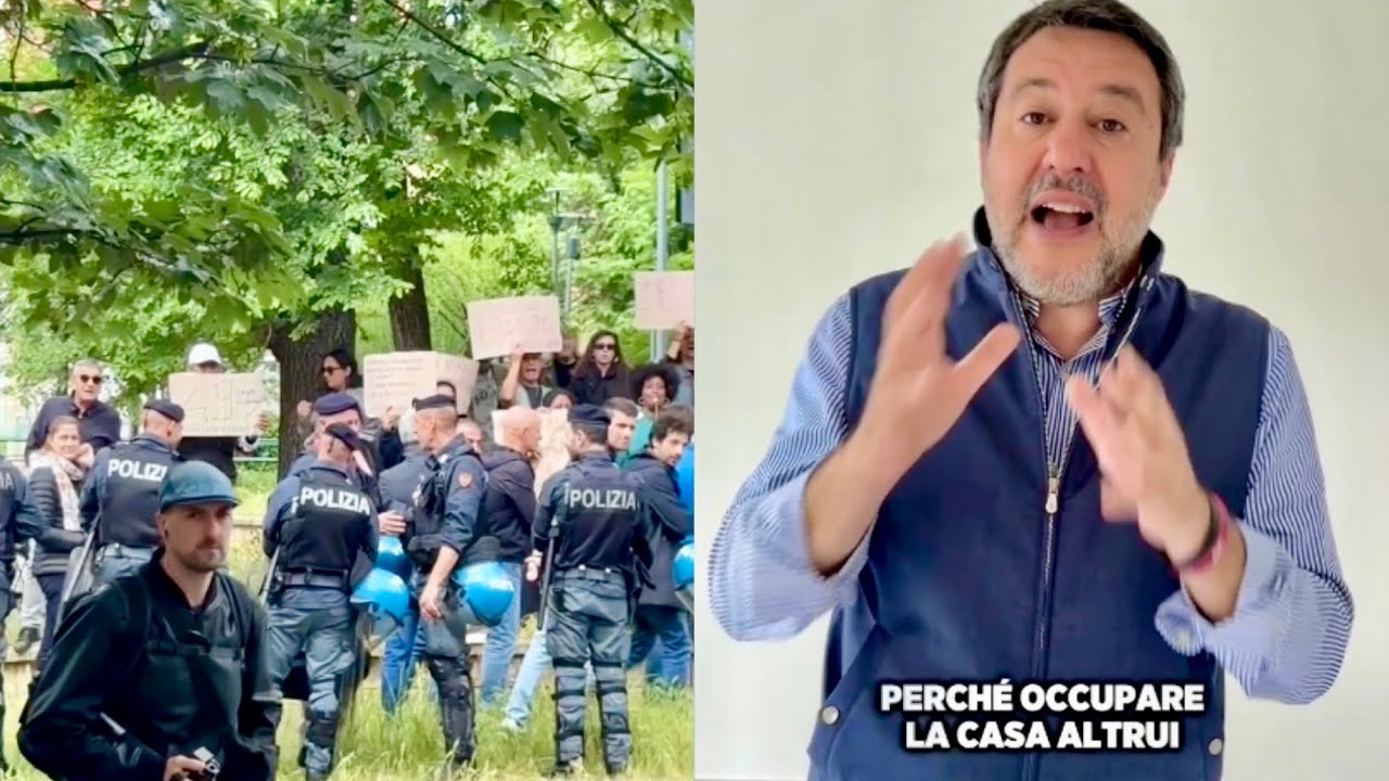 SALVINI CONTESTATO DURANTE LA VISITA ALLE CASE POPOLARI DI MILANO