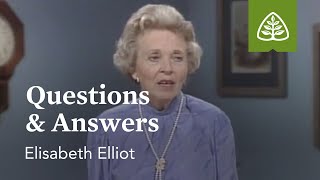 Questions & Answers: Suffering Is Not For Nothing with Elisabeth Elliot video