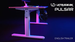 Detský pracovný stôl, elektricky nastaviteľná výška, 120X60 cm, 55-81 cm, PULSAR, čierny, ULTRADESK