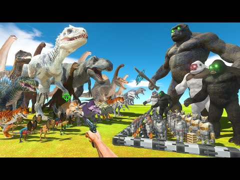 FPS Avatar Jurassic Park Rescues Mutant Primates and Fight Dinosaurs -Animal Revolt Battle Simulator