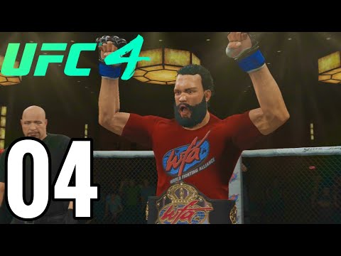UFC 4 Heavyweight Career Mode Walkthrough Part 4 - WFA CHAMPION!