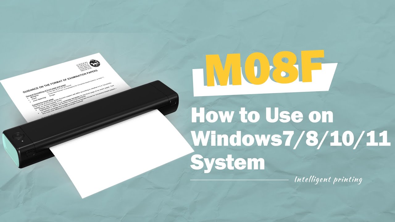 Phomemo M08F with Windows Connection: How to use M08F Printer on Windows stytem(Win 7/8/10/11)