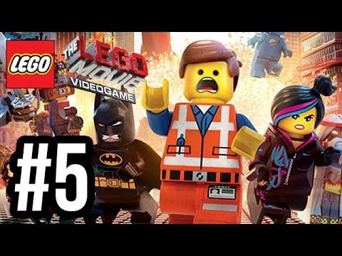 The LEGO Movie Videogame Walkthrough PART 5 - TRAIN ESCAPE!! (PS4 XBOX ONE WiiU PC Gameplay 1080p)