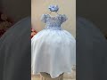 Vestido Infantil Azul Claro Busto C/ Renda Damas Longo Luxo