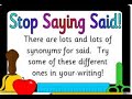 Learn and Build:  Different words for "said"