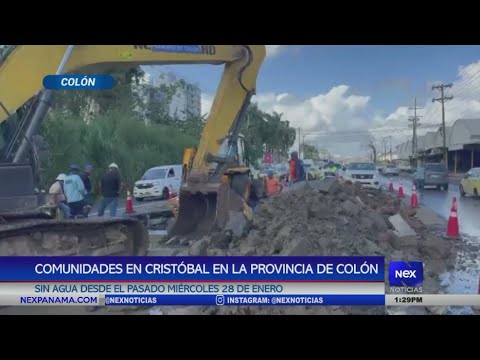 Comunidades en Cristóbal en Colón sin agua desde el pasado miércoles 28 de enero
