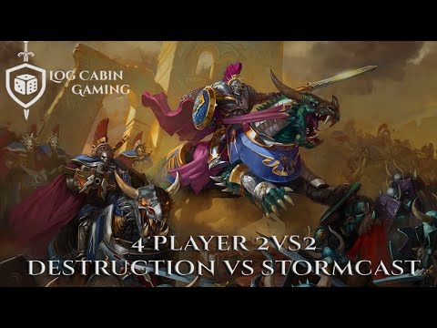 Warhammer Age of Sigmar Battle Report - 4 player 2 Headed Giant - Stormcast Eternals vs Destruction