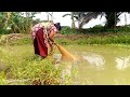 Amazing Net Fishing A Village Girl Fishing With A Cast Net Maloti Fishing Part 1