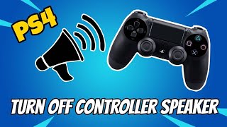 How to turn off ps4 controller speaker (turn off ps4 controller sound)