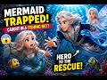 ‍ ️ Little Mermaid Trapped In A Fishing Net Brave Merman Saves Her Magical Ocean Adventure