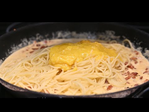 How to Make Creamy Pasta Carbonara with low fat cream, Eggs and Parmesan 🤤❗️❗️❗️🔝