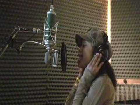 faith antoine in recording studio